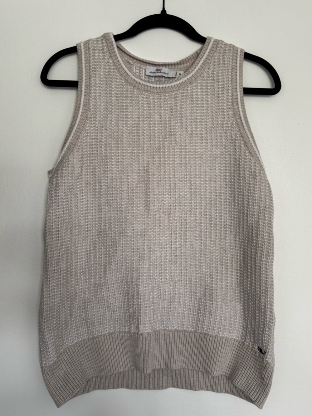 Vineyard Vines Cream Waffle Knit Sweater Top